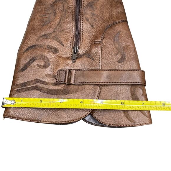 Matisse Women’s Creed Brown Leather Embossed Western Boot Size US 7 - Picture 11 of 12